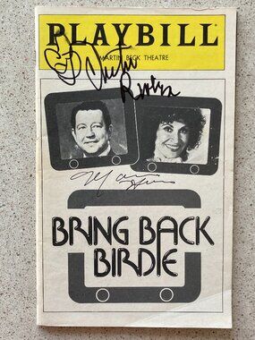 Chita Rivera Maurice Hines Signed Playbill Bring Back Birdie Opening Night 1981
